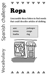 Spanish Vocabulary Challenge: Clothing
