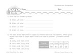 Math Warm-Up 9 for Gr. 3 & 4: Numbers and Numeration