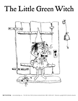 The Little Green Witch Coloring Page