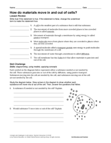 How Do Materials Move in and out of Cells?