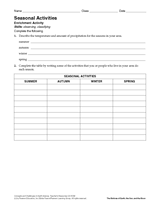 Seasonal Activities